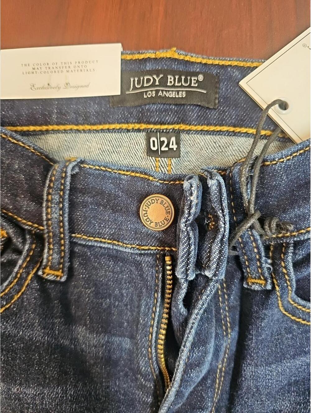 Judy Blue JB82253DK Dark Wash High Rise Skinny Jeans Sz 0/24 Non Distressed  NWT - Picture 4 of 9